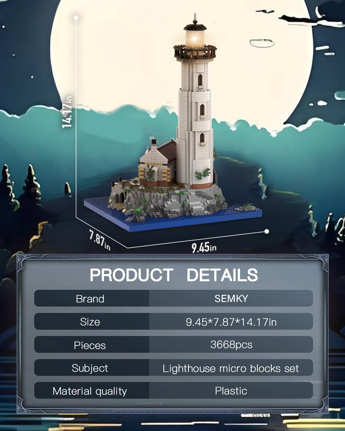 Amazon.com: SEMKY Micro Mini Blocks Lighthouse Landmark Model Set